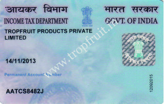 Tropfruit Pancard